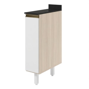 Balcão Com Tampo 1 Porta MDF 20 cm Kali 1679622 Bianco TOQ Branco Nicioli