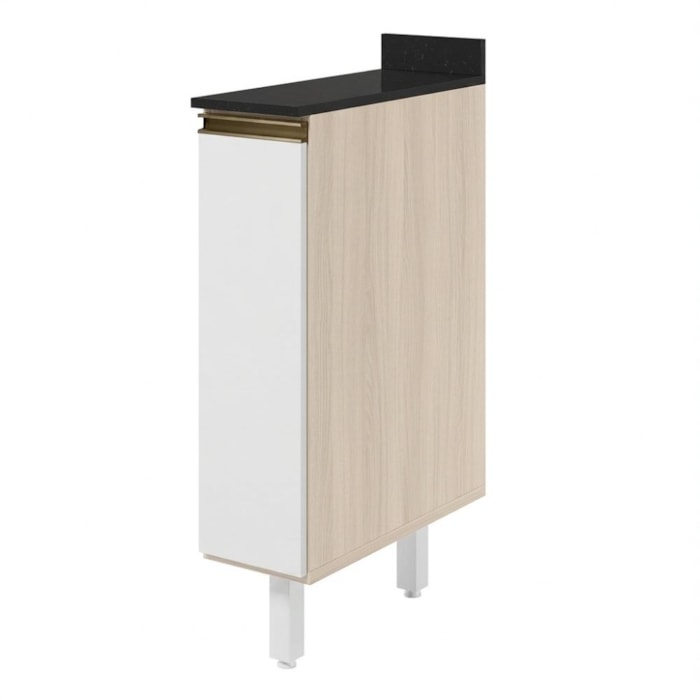 Balcão Com Tampo 1 Porta MDF 20 cm Kali 1679622 Bianco TOQ Branco Nicioli