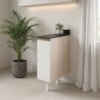 Balcão Com Tampo 1 Porta MDF 20 cm Kali 1679622 Bianco TOQ Branco Nicioli