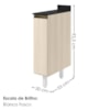Balcão Com Tampo 1 Porta MDF 20 cm Kali 1679622 Bianco TOQ Nicioli