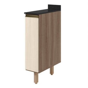 Balcão Com Tampo 1 Porta MDF 20 cm Kali 1679622 Carvalho TOQ Bianco Nicioli