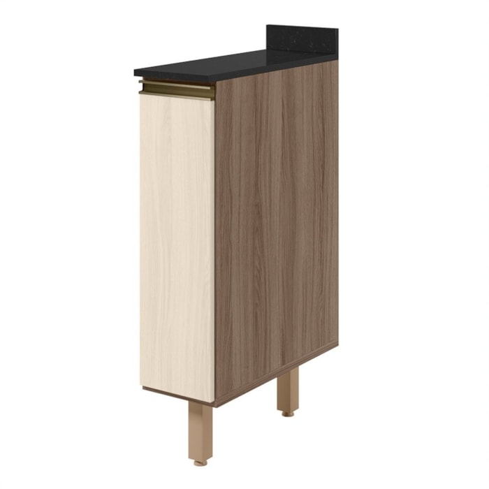 Balcão Com Tampo 1 Porta MDF 20 cm Kali 1679622 Carvalho TOQ Bianco Nicioli