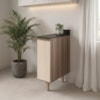 Balcão Com Tampo 1 Porta MDF 20 cm Kali 1679622 Carvalho TOQ Bianco Nicioli