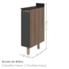 Balcão Com Tampo 1 Porta MDF 20 cm Kali 1679622 Carvalho TOQ Chumbo Nicioli