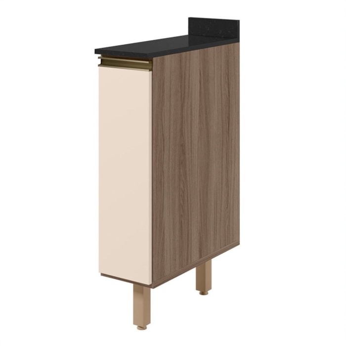 Balcão Com Tampo 1 Porta MDF 20 cm Kali 1679622 Carvalho TOQ Off White Nicioli