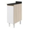 Balcão Com Tampo 1 Porta MDF 30 cm Kali 1221722 Bianco TOQ Branco Nicioli