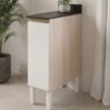 Balcão Com Tampo 1 Porta MDF 30 cm Kali 1221722 Bianco TOQ Branco Nicioli