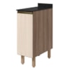 Balcão Com Tampo 1 Porta MDF 30 cm Kali 1221722 Carvalho TOQ Bianco Nicioli