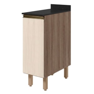 Balcão Com Tampo 1 Porta MDF 30 cm Kali 1221722 Carvalho TOQ Bianco Nicioli