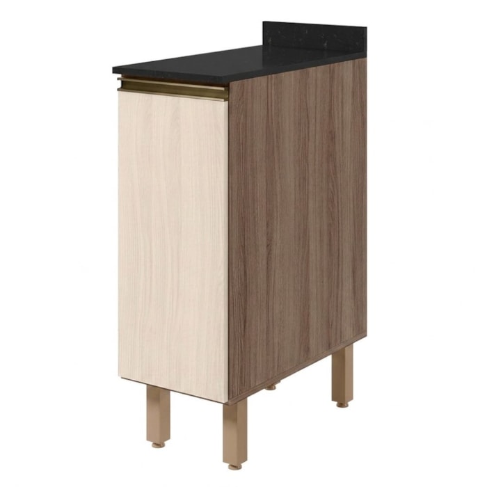 Balcão Com Tampo 1 Porta MDF 30 cm Kali 1221722 Carvalho TOQ Bianco Nicioli