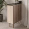 Balcão Com Tampo 1 Porta MDF 30 cm Kali 1221722 Carvalho TOQ Bianco Nicioli