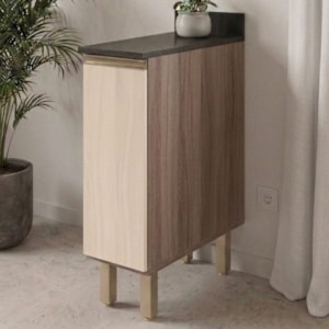 Balcão Com Tampo 1 Porta MDF 30 cm Kali 1221722 Carvalho TOQ Bianco Nicioli