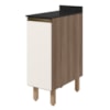 Balcão Com Tampo 1 Porta MDF 30 cm Kali 1221722 Carvalho TOQ Off White Nicioli
