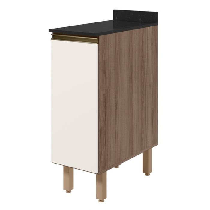 Balcão Com Tampo 1 Porta MDF 30 cm Kali 1221722 Carvalho TOQ Off White Nicioli