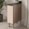 Balcão Com Tampo 1 Porta MDF 30 cm Kali 1221722 Carvalho TOQ Off White Nicioli