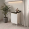 Balcão Com Tampo 1 Porta MDF 40 cm Kali 1221822 Bianco TOQ Branco Nicioli