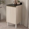 Balcão Com Tampo 1 Porta MDF 40 cm Kali 1221822 Bianco TOQ Nicioli