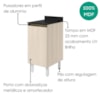 Balcão Com Tampo 1 Porta MDF 40 cm Kali 1221822 Bianco TOQ Nicioli
