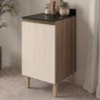 Balcão Com Tampo 1 Porta MDF 40 cm Kali 1221822 Carvalho TOQ Bianco Nicioli