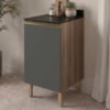 Balcão Com Tampo 1 Porta MDF 40 cm Kali 1221822 Carvalho TOQ Chumbo Nicioli