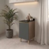Balcão Com Tampo 1 Porta MDF 40 cm Kali 1221822 Carvalho TOQ Chumbo Nicioli