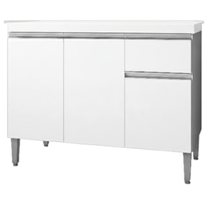 Balcao Com Tampo 100 cm Tatiane Branco REAJL Moveis