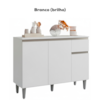 Balcao Com Tampo 105 cm Vanessa Branco REAJL Moveis