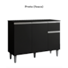 Balcao Com Tampo 105 cm Vanessa Preto REAJL Moveis