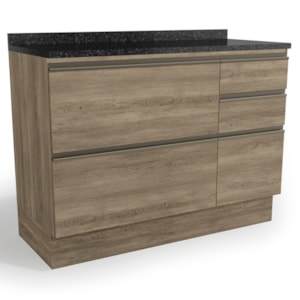 Balcao Com Tampo 120 cm 1P 4G Maxxi G746 Nogal Preto Kappesberg Balcao Com Tampo 120 cm 1P 4G Maxxi G746 Nogal Preto Kappesberg