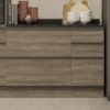 Balcao Com Tampo 120 cm 1P 4G Maxxi G746 Nogal Preto Kappesberg