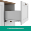 Balcao Com Tampo 120 cm E Armario Aereo 41 cm Unna Branco POLIMAN