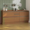 Balcao com Tampo 120 cm e Balcao com Tampo 80 cm Maxxi Canela Kappesberg
