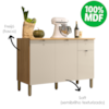 Balcao Com Tampo 120 cm MDF Vert Plus Freijo Soft KTP