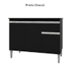 Balcao Com Tampo 120 cm Tatiane Preto REAJL Moveis