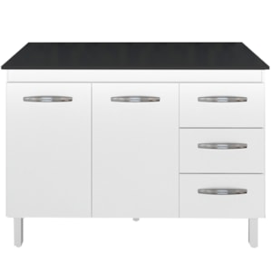Balcao Com Tampo 120cm 9110x9300 Branco Preto Mobbs Balcao Com Tampo 120cm 9110x9300 Branco Preto Mobbs