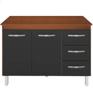 Balcao Com Tampo 120cm 9110x9300 Preto Savana Mobbs Balcao Com Tampo 120cm 9110x9300 Preto Savana Mobbs