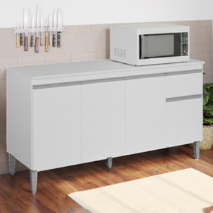 Balcao Com Tampo 150 cm Tatiane Branco REAJL Moveis