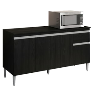 Balcao Com Tampo 150 cm Tatiane Preto REAJL Moveis