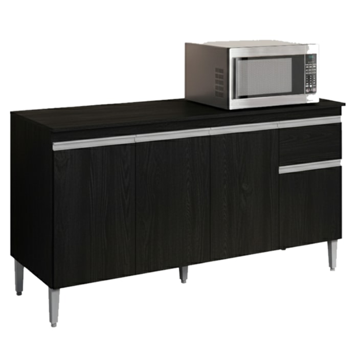 Balcao Com Tampo 150 cm Tatiane Preto REAJL Moveis