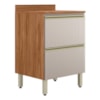 Balcao Com Tampo 1P 1G 60 cm MDF Proenca Nogueira Nude Prime Demartez