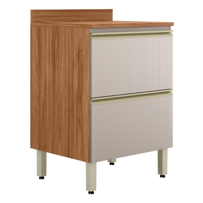 Balcao Com Tampo 1P 1G 60 cm MDF Proenca Nogueira Nude Prime Demartez