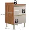 Balcao Com Tampo 1P 1G 60 cm MDF Proenca Nogueira Nude Prime Demartez