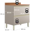 Balcao Com Tampo 1P 1G 80 cm MDF Proenca Nogueira Nude Prime Demartez