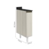 Balcao com Tampo 1P 20cm MDF Kali 16796 Bianco Toq Bianco Toq Nicioli