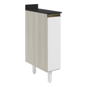 Balcao com Tampo 1P 20cm MDF Kali 16796 Bianco Toq Branco Uv Nicioli
