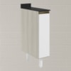 Balcao com Tampo 1P 20cm MDF Kali 16796 Bianco Toq Branco Uv Nicioli
