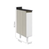 Balcao com Tampo 1P 20cm MDF Kali 16796 Bianco Toq Branco Uv Nicioli