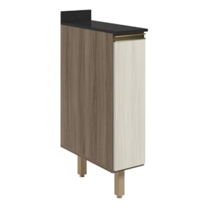 Balcao com Tampo 1P 20cm MDF Kali 16796 Carvalho Toq Bianco Toq Nicioli