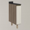 Balcao com Tampo 1P 20cm MDF Kali 16796 Carvalho Toq Bianco Toq Nicioli