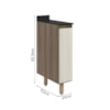 Balcao com Tampo 1P 20cm MDF Kali 16796 Carvalho Toq Bianco Toq Nicioli